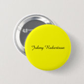 Helder Geel Eenvoudig Elegant Professioneel Modern Ronde Button 5,7 Cm (Voorkant /achterkant)