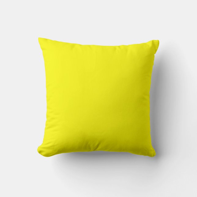 Helder geel (effen kleur) kussen (Voorkant)