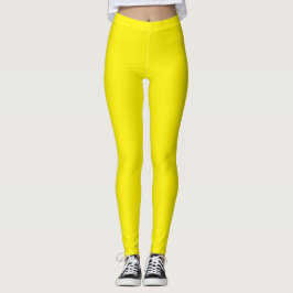 Helder Geel Effen Kleur Leggings