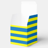 Helder Geel en Blauw Gestreept Bedankdoosjes (Geopend)