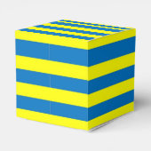 Helder Geel en Blauw Gestreept Bedankdoosjes (Achterkant)