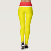 Helder geel en rood leggings (Achterkant)