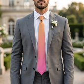 Helder geel en roze verloop ombre stropdas