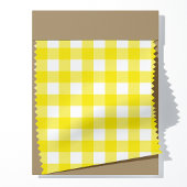 Helder geel en wit buffelplaidpatroon stof