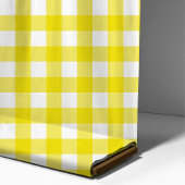 Helder geel en wit buffelplaidpatroon stof