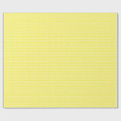 Helder geel en wit Grieks sleutelpatroon Cadeaupapier (Vlak)