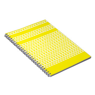 Helder Geel en wit Moderne bubble Waves Notitieboek