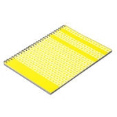 Helder Geel en wit Moderne bubble Waves Notitieboek (Linkerzijde)