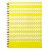 Helder Geel en wit Moderne bubble Waves Notitieboek (Voorkant)