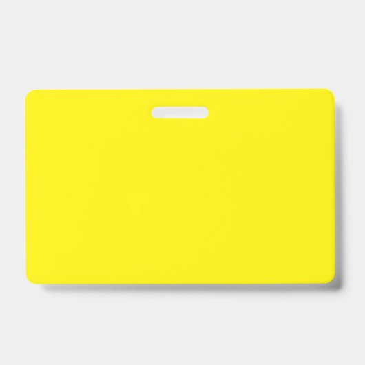 Helder Geel #FFF3000, Banaan Geel Badge (Voorzijde)