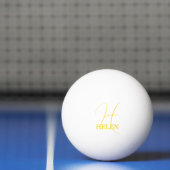Helder Geel Geborduurd Pingpongbal (Net)
