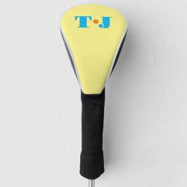Helder Geel Gepersonaliseerd Monogram Golfheadcover