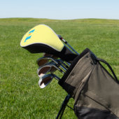 Helder Geel Gepersonaliseerd Monogram Golfheadcover (Insitu)