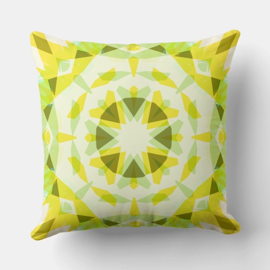 Helder Geel Groen Magische Star Zomer Baby Kwekeri Kussen (Achterkant)