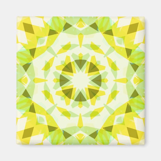 Helder Geel Groen Zomerster Dopamine Decor Art Magneet (Voorkant)