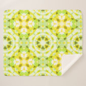 Helder Geel Groen Zomerster Dopamine Decor Art Sherpa Deken (Voorkant (horizontaal))