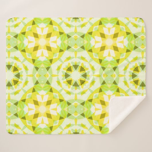 Helder Geel Groen Zomerster Dopamine Decor Art Sherpa Deken (Voorkant (horizontaal))