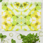 Helder Geel Groen Zomerster Dopamine Decor Art Theedoek (Gevouwen)