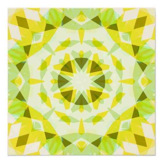 Helder Geel Groen Zomerster Dopamine Decor Perfect Poster (Voorkant)