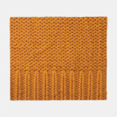 Helder geel: handgemaakte gebreide textuur. fleece deken (Voorkant (Horizontaal))