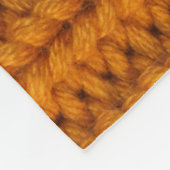 Helder geel: handgemaakte gebreide textuur. fleece deken (Hoek)