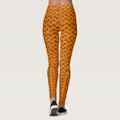 Helder geel: handgemaakte gebreide textuur. leggings (Achterkant)