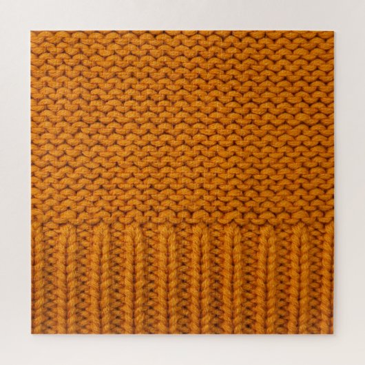 Helder geel: handgemaakte gebreide textuur. legpuzzel (Verticaal)