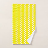 Helder Geel: Klein wit Polka Dot Patroon Bad Handdoek (Handdoek)