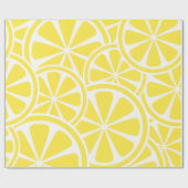Helder geel lemon plakken modern patroon cadeaupapier (Vlak)