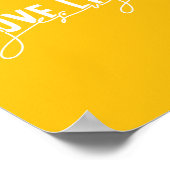 Helder geel Liefde als Jezus Christelijk Poster (Hoek)