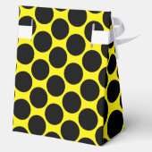 Helder Geel met Zwarte Dot Stijl Tent 4x2x5 Bedankdoosjes (Achterkant)