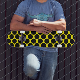 Helder Geel met Zwarte Stip Stijl Persoonlijk Skateboard