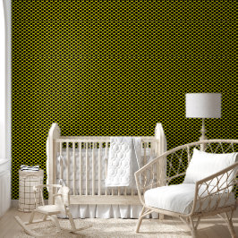 Helder Geel met Zwarte Stip Stijl Textuur Behang