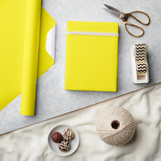 Helder Geel Minimaal Inpakpapier Rol (Crafts)
