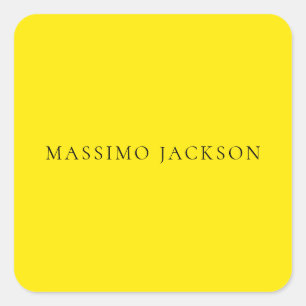 Helder Geel Minimalistisch Eenvoudig Modern Esthet Vierkante Sticker