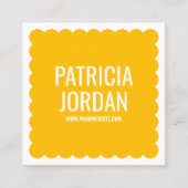 Helder Geel Moderne Golf Eenvoudig Social Media Ic Vierkante Visitekaartje (Voorkant)