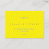 Helder geel neon en goud visitekaartje (Achterkant)