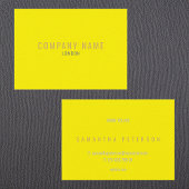 Helder geel neon en goud visitekaartje