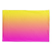 Helder geel neon roze verloop kussensloop (Achterkant)