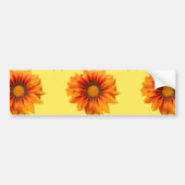 Helder geel-oranje verloop bloem uitsnijding bumpersticker (Voorkant)