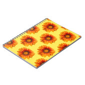 Helder geel-oranje verloop bloem uitsnijding notitieboek (Linkerzijde)