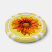 Helder geel-oranje verloop bloem uitsnijding poker chips (Enkel)