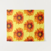 Helder geel-oranje verloop bloem uitsnijding wandkleed (Voorkant (horizontaal))