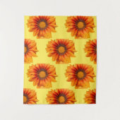 Helder geel-oranje verloop bloem uitsnijding wandkleed (Voorkant)