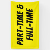 Helder Geel PART-TIME FULL-TIME Banner High-Vis (Verticaal)