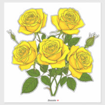 Helder Geel Rozen Boeket