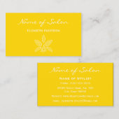 Helder Geel Schoonheidssalon Eenvoudig en Chic Visitekaartje (Voorkant / Achterkant)