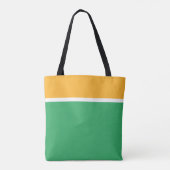  Helder Geel Top Wit Groen Kleurenblok Tote Bag (Achterkant)
