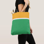  Helder Geel Top Wit Groen Kleurenblok Tote Bag (Dichtbij)