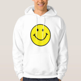 Helder geel vrolijk lachend gezicht hoodie